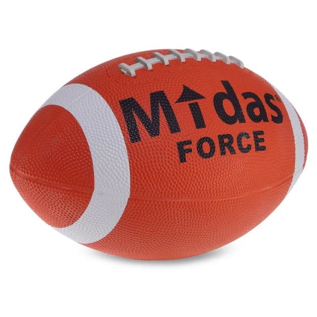 Мяч для американского футбола Midas force FB-3715 резина Оранжевый - Фото 3 Мяч для американского футбола Midas force FB-3715 резина Оранжевый - изображение 3