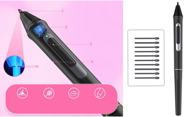 Tablet graficzny Bosto BT-13HDK-T Black (6972288300476) - obraz 10