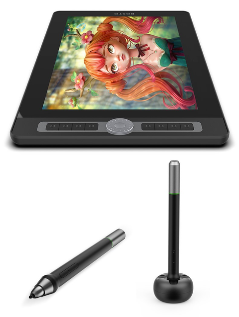 Tablet graficzny Bosto BT-16HD(T) Pro Black (6972288303682) - obraz 3