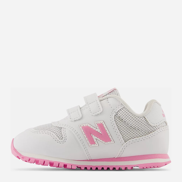 Sneakersy dziecięce dla dziewczynki na rzepy New Balance 500 IV500QP1 22.5 (6US) Białe (196432598465) - obraz 3