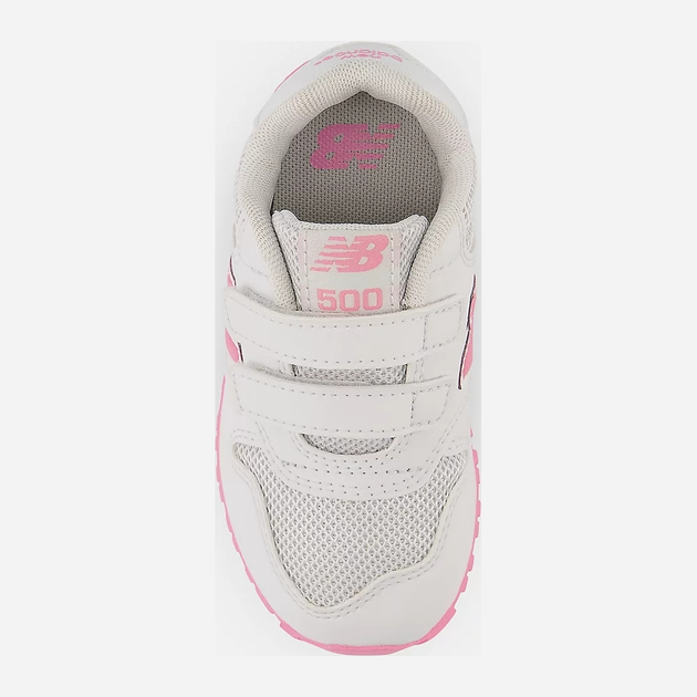 Sneakersy dziecięce dla dziewczynki na rzepy New Balance 500 IV500QP1 25 (8US) Białe (196432598502) - obraz 4
