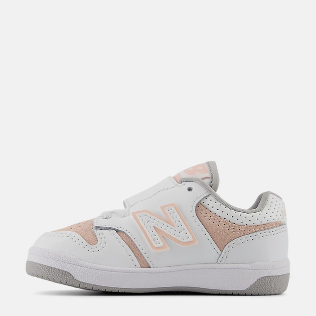Sneakersy dziecięce dla dziewczynki na rzepy New Balance 480 NWB480VP 22.5 (6US) Białe (197967895579) - obraz 3