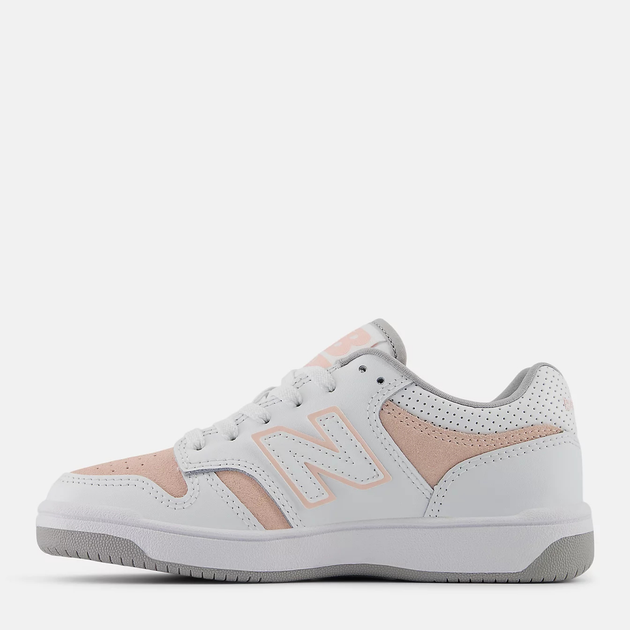 Sneakersy dziecięce dla dziewczynki New Balance 480 PSB480VP 34.5 (2.5US) Białe (197967911866) - obraz 3