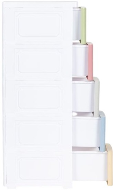 Regał ModernHome by Multistore z 5 wysuwanymi szufladami z kółkami (PJJCBS0019-05A) - obraz 3