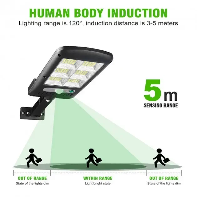 Уличный фонарь на столб с пультом Solar Light BL BK120-6COB Черный на солнечных батареях (SN9QI3237) - изображение 5