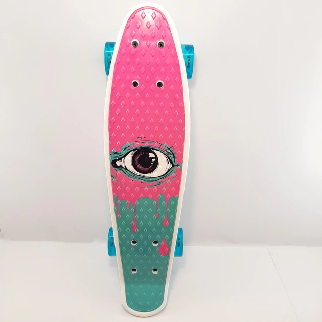 Пенни скейт борд маленький лонгборд детский скейтборд Best Board S 29707, доска 55 см, колеса полиуритановые светящиеся - изображение 2