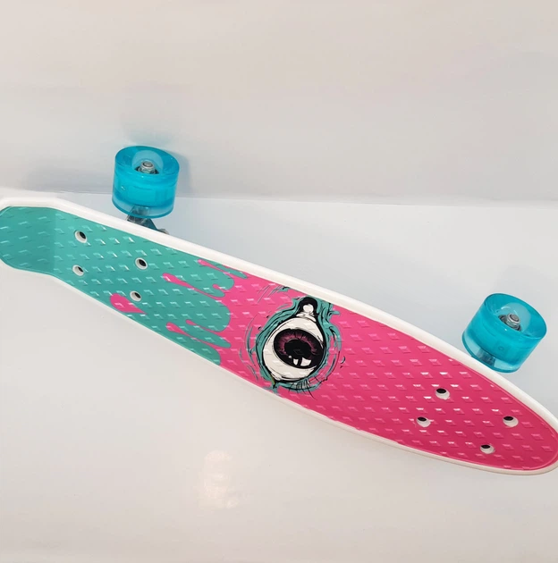 Пенни скейт борд маленький лонгборд детский скейтборд Best Board S 29707, доска 55 см, колеса полиуритановые светящиеся - изображение 4