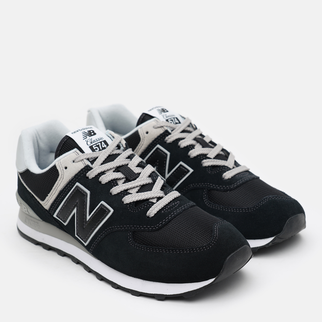 Чоловічі кросівки New Balance 574 ML574EVB 45.5 (11.5US) Чорні з сірим і білим (195907803349) - зображення 3