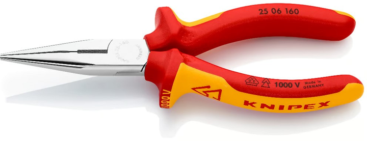 Szczypce Knipex półokrągłe wydłużone VDE 160 mm (4003773033806) - obraz 3