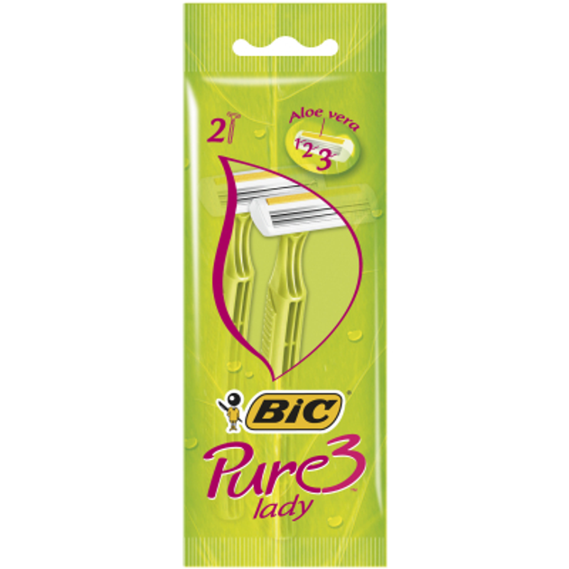 Бритва Bic Pure 3 Lady 2 шт. (3086123221642) - зображення 1