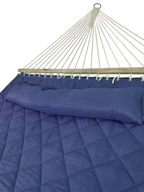 Двухместный гамак SOFT синий XXL 200x140 с планками WCG - изображение 6