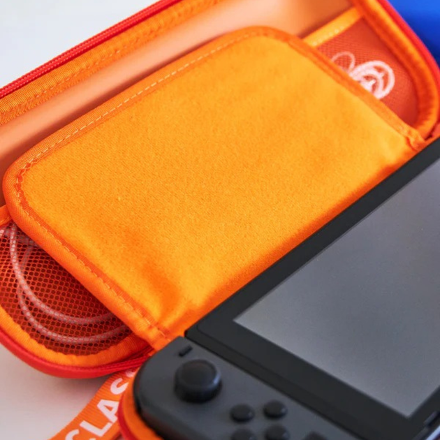 Сумка чехол для переноски приставки Nintendo Switch кейс Fungoofun для консоли и аксессуаров на 1 отделение,синяя F519_1_orange - Фото 3 Сумка чехол для переноски приставки Nintendo Switch кейс Fungoofun для консоли и аксессуаров на 1 отделение,синяя F519_1_orange - изображение 3