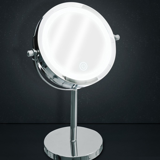 Lusterko kosmetyczne 5five Simply Smart Silver z podświetleniem LED 29.5 x 18 cm (3560238681435) - obraz 3