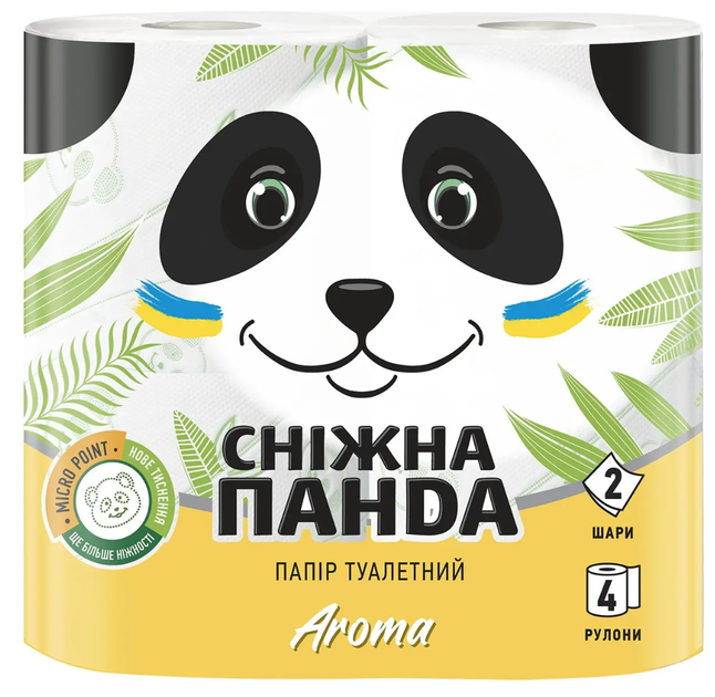 Туалетний папір Сніжна Панда Aroma 4шт - Фото 1 Туалетний папір Сніжна Панда Aroma 4шт - зображення 1