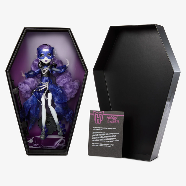 Лялька Монстер Хай колекційна Спектра Вандергейст Нічний подіум Monster High Spectra Vondergeist Haunt Couture Midnight Runway Mattel (HKY83) - зображення 8