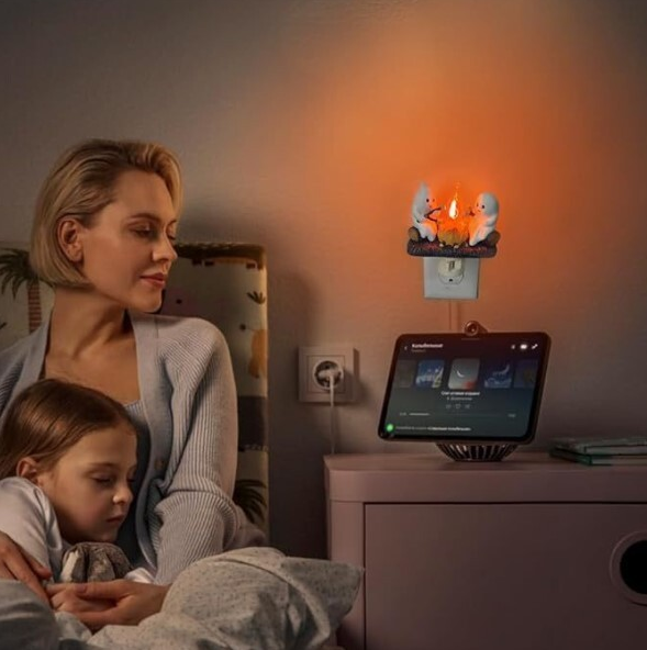 Ночник светодиодный работает от сети 220V в форме двух привидений - Фото 6 Ночник светодиодный работает от сети 220V в форме двух привидений - изображение 6