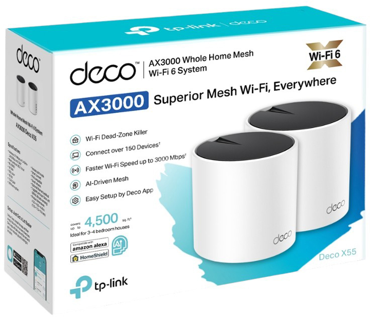 Маршрутизатор TP-LINK Deco X55 (2-pack) - зображення 4