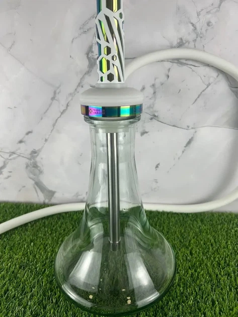 Елегантний кальян Embery MONO-H 4.0 "Silver-Snow Chameleon" заввишки 60 см - зображення 4