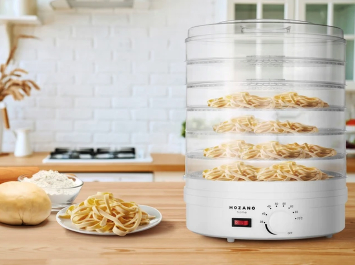 Сушилка электрическая для овощей фруктов грибов и мяса Mozano Food Dehydrator White дегидратор на 500 Вт 6 лотков терморегулятор - изображение 6