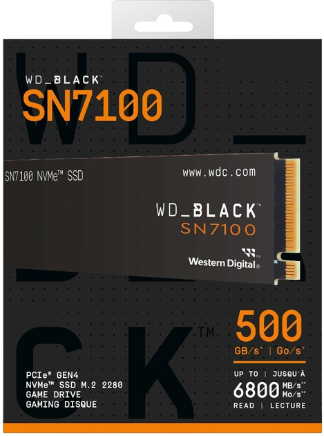 Dysk SSD Western Digital WD_BLACK SN7100 NVMe 500GB TLC 3D NAND (WDS500G4X0E) - obraz 3