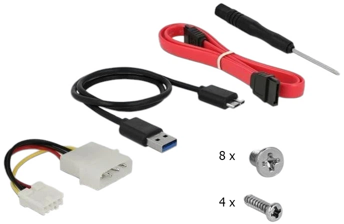 Док-станція Delock 3.5″/5.25″ Mobile Rack для 2.5″ SATA HDD/SSD (47213) - зображення 4