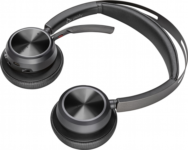 Słuchawki Poly Voyager Focus 2 Stereo USB-C + USB-C/A Adapter + Charging Stand Black (9T9J5AA) - obraz 3
