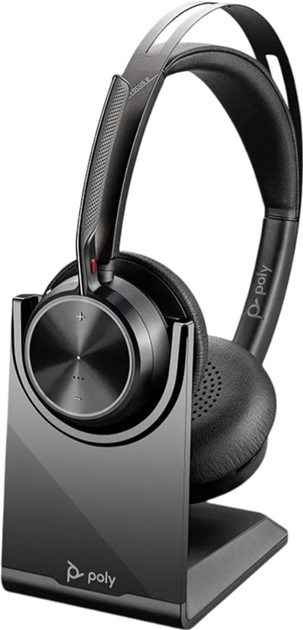 Słuchawki Poly Voyager Focus 2 Stereo USB-C + USB-C/A Adapter + Charging Stand Black (9T9J5AA) - obraz 5