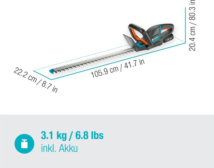 Кущоріз акумуляторний Gardena ComfortCut 60/18 В P4A (14731-20) - зображення 4