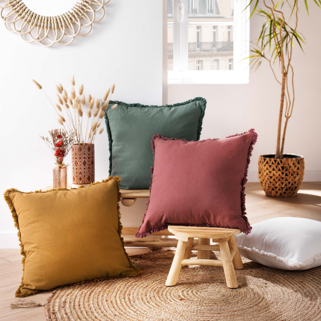 Poduszka ozdobna Douceur d'interieur Eve 45 x 45 cm Kremowa (3574386118903) - obraz 3