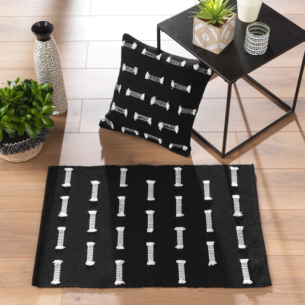 Dywan Douceur d'interieur Juline bawełniany 50 x 80 cm Czarny (3574386120746) - obraz 3