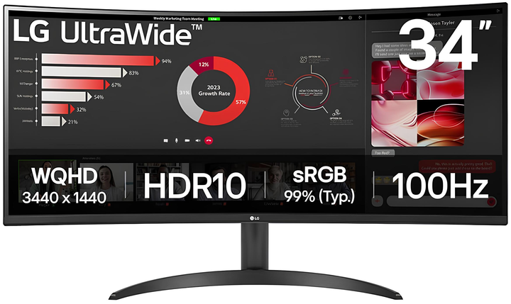 Монітор 34" LG UltraWide 34WR50QK-B.AEU - зображення 1