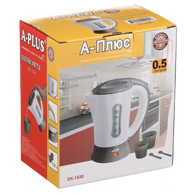 Электрочайник дорожный A-PLUS 0.5 л (1530) 220 Вт - изображение 5
