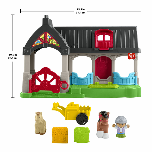 Zestaw do zabawy Fisher-Price Little People Stajnia Przyjazne Koniki HWR84 (0194735219551) - obraz 7