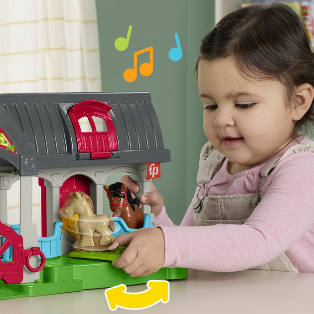 Zestaw do zabawy Fisher-Price Little People Stajnia Przyjazne Koniki HWR84 (0194735219551) - obraz 13
