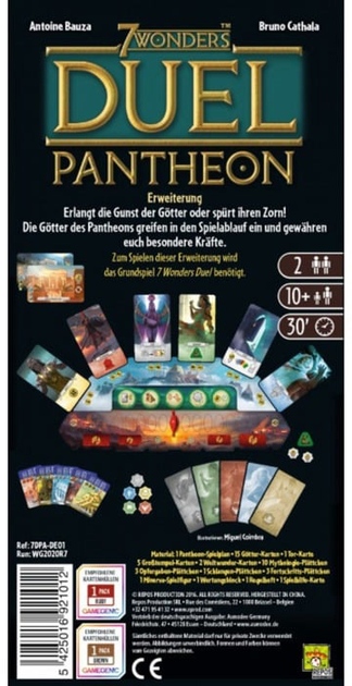 Karty do gry Asmodee 7 Cudów Świata Pojedynek Panteon (w języku niemieckim) (5425016921012) - obraz 3