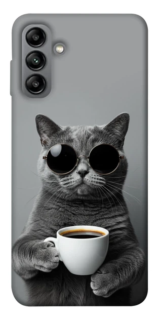 Чохол Grey cat coffee для Galaxy A04s - Фото 1 Чохол Grey cat coffee для Galaxy A04s - зображення 1