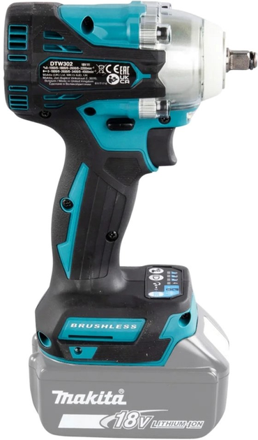 Гайковерт ударний акумуляторний Makita DTW302Z - зображення 8