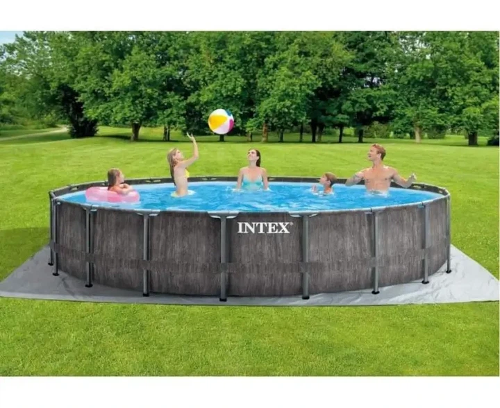 Каркасный круглый бассейн Intex 26744 в полной комплектации 549х122 см на 24310 л Графитовый - изображение 3