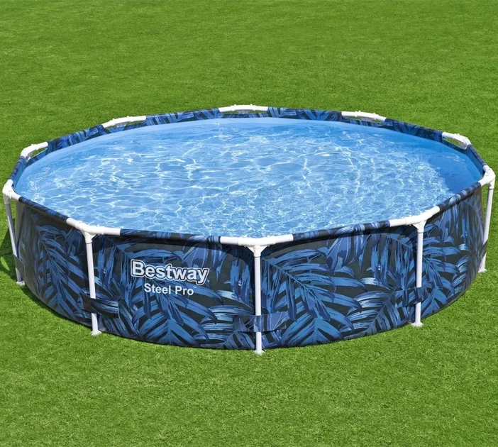 Каркасный круглый бассейн Bestway Steel Pro Frame Pool 56985 Африка 305х66 см на 4062 л Синий - изображение 2