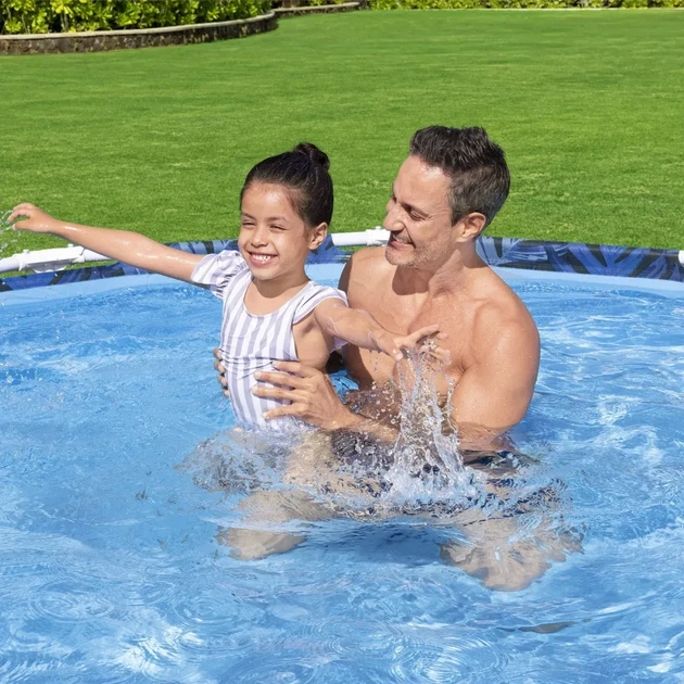 Каркасный круглый бассейн Bestway Steel Pro Frame Pool 56985 Африка 305х66 см на 4062 л Синий - изображение 4