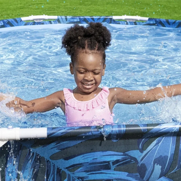 Каркасный круглый бассейн Bestway Steel Pro Frame Pool 56985 Африка 305х66 см на 4062 л Синий - изображение 5