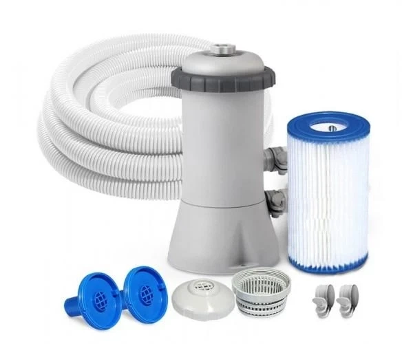 Каркасный круглый бассейн Intex 26712 с картриджным фильтром 366 х 366 х 76 см на 6503 л Серый - изображение 5