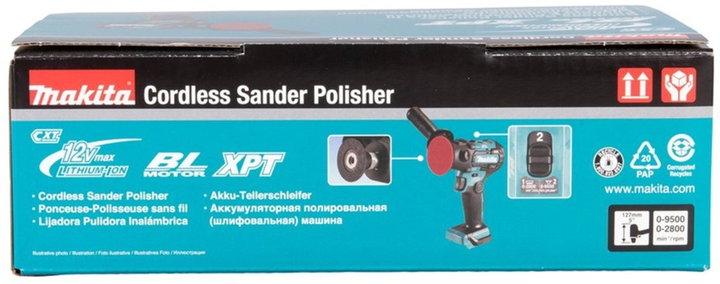 Акумуляторна шліфувально-полірувальна машина Makita PV301DZ   - зображення 7