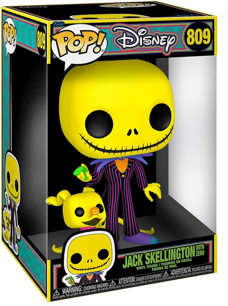 Ігрова фігурка Funko POP! Джамбо: Кошмар перед Різдвом - Джек і Зеро 809 (0889698639651) - зображення 1