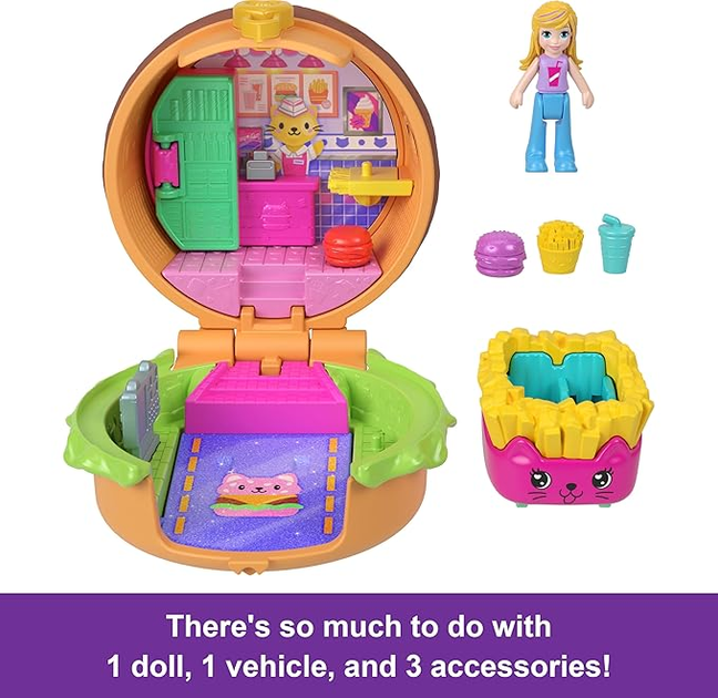 Фігурка сюрприз Mattel Polly Pocket Ланч JCR44 (0194735274956) - зображення 20