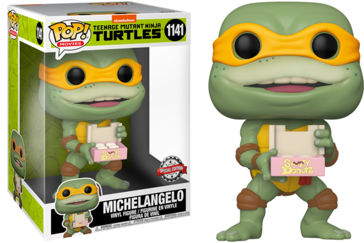 Figurka do gry Funko POP!  Jumbo ekskluzywne żółwie Ninja 2 - Michelangelo 1141 (0889698567541) - obraz 3