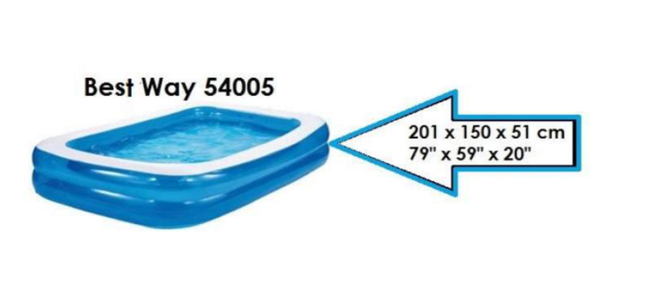 Надувной детский бассейн Bestway 54005 (201 x 150 x 51см) - изображение 3