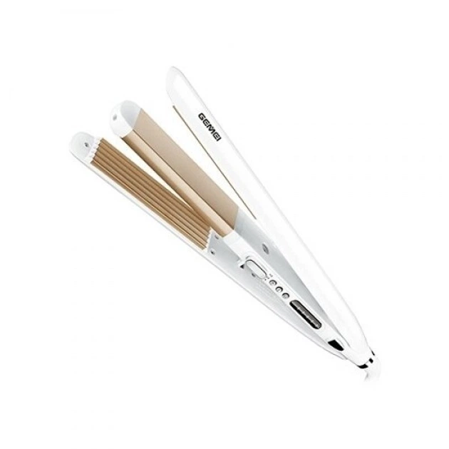 Утюжок выпрямитель для волос с гофре 2в1 Gemei GM-402 Pro Белый - изображение 4