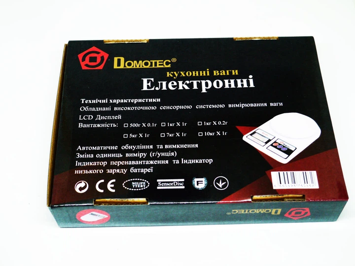 Электронные кухонные весы до 10кг Domotec MS-400 Белый - изображение 3