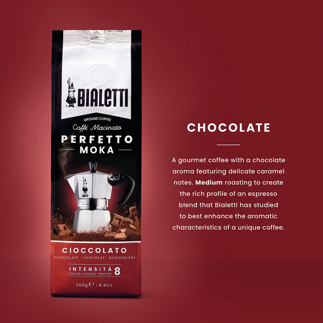 Kawa mielona Bialetti Perfetto Moka Cioccolato 250 g (8006363031776) - obraz 3